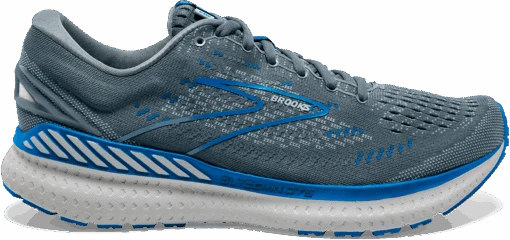 BROOKS Men's Glycerin GTS 19 (095 - Quarry/Grey/Dark Blue) -Hoka Store 00D82740 684F 4F5E B923 C1317F2E2D40