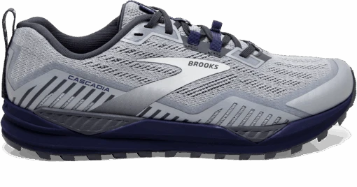 BROOKS Men's Cascadia 15 (034 - Ebony/silver/deep Cobalt) -Hoka Store 110340 034 L Cascadia 15