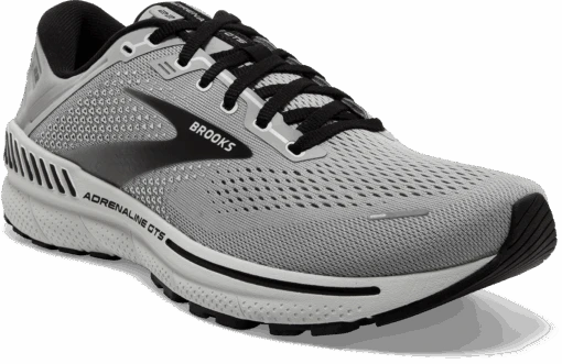 BROOKS Men's Adrenaline GTS 22 (012 - Alloy/Grey/Black) -Hoka Store 110366 012 A Adrenaline GTS 22