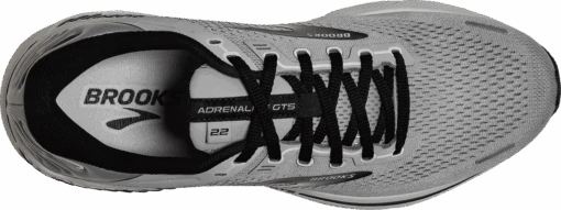 BROOKS Men's Adrenaline GTS 22 (012 - Alloy/Grey/Black) -Hoka Store 110366 012 O Adrenaline GTS 22
