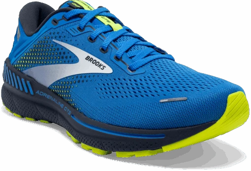 BROOKS Men's Adrenaline GTS 22 (413 - Blue/India Ink/Nightlife) -Hoka Store 110366 413 A Adrenaline GTS 22