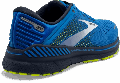 BROOKS Men's Adrenaline GTS 22 (413 - Blue/India Ink/Nightlife) -Hoka Store 110366 413 H Adrenaline GTS 22