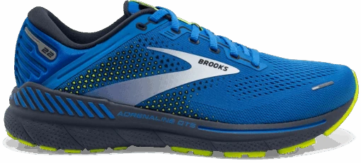 BROOKS Men's Adrenaline GTS 22 (413 - Blue/India Ink/Nightlife) -Hoka Store 110366 413 L Adrenaline GTS 22