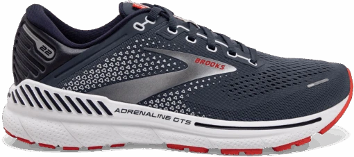 BROOKS Men's Adrenaline GTS 22 (435 - Peacoat/India Ink/Grenadine) -Hoka Store 110366 435 L Adrenaline GTS 22