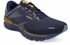 BROOKS Men’s Adrenaline GTS 22 (438 - Peacoat/Grey/Sunflower) -Hoka Store 110366 438 A Adrenaline GTS 22