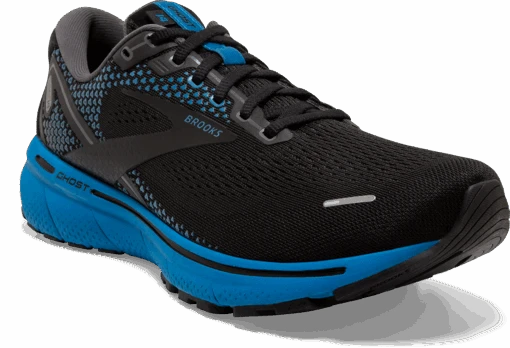 BROOKS Men's Ghost 14 (056 - Black/Blackened Pearl/Blue) -Hoka Store 110369 056 A Ghost 14