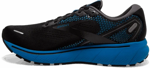 BROOKS Men's Ghost 14 (056 - Black/Blackened Pearl/Blue) -Hoka Store 110369 056 M Ghost 14