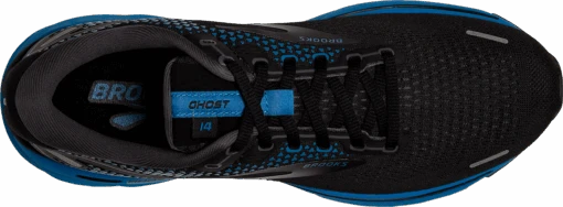 BROOKS Men's Ghost 14 (056 - Black/Blackened Pearl/Blue) -Hoka Store 110369 056 O Ghost 14