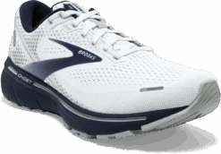BROOKS Men's Ghost 14 (190 - White/Grey/Navy) -Hoka Store 110369 190 A Ghost 14