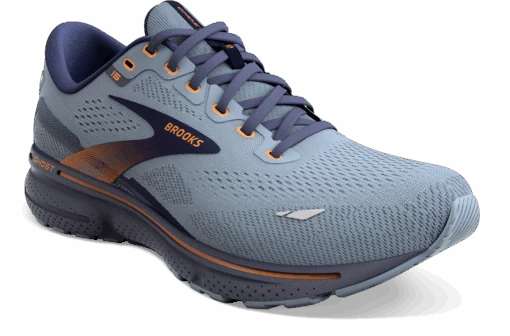 BROOKS Men's Ghost 15 (025 - Flintstone/Peacoat/Oak) -Hoka Store 110393 025 A Ghost 15