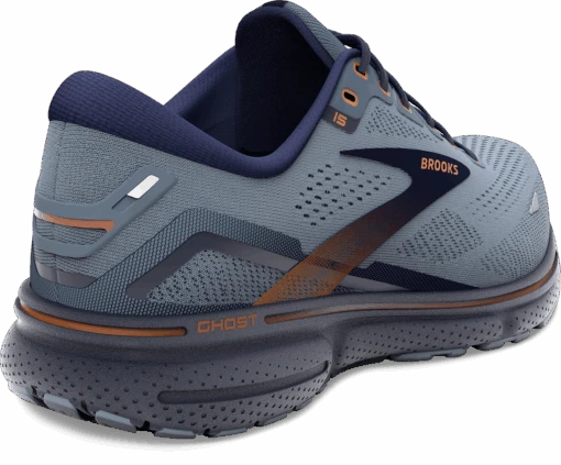 BROOKS Men's Ghost 15 (025 - Flintstone/Peacoat/Oak) -Hoka Store 110393 025 H Ghost 15