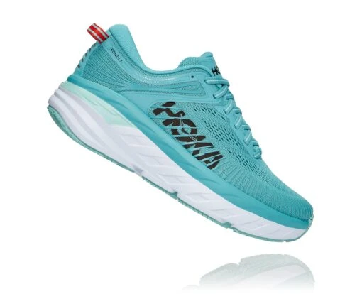 Hoka Women's Bondi 7 (AEBL - Aquarelle/Eggshell Blue) -Hoka Store 1110519 AEBL 2