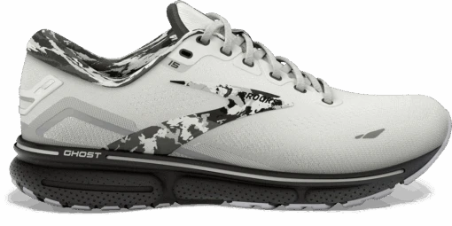 BROOKS Men's Ghost 15 (149 - White/Ebony/Oyster) -Hoka Store 119C92DF F716 4A33 BC1F 7B471A450800