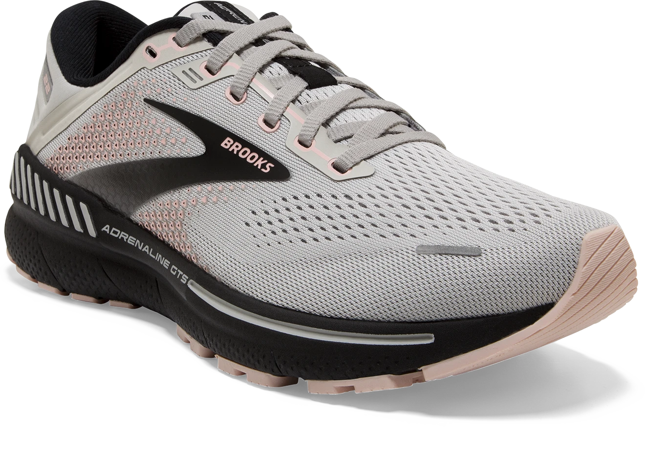BROOKS Women's Adrenaline GTS 22 WIDE (035 - Grey/Rose/Black) 3 BROOKS Women's Adrenaline GTS 22 WIDE (035 - Grey/Rose/Black) - Image 3