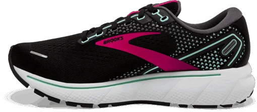 BROOKS Women's Ghost 14 (013 - Black/Pink/Yucca) -Hoka Store 120356 013 L Ghost 14
