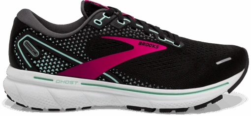 BROOKS Women's Ghost 14 (013 - Black/Pink/Yucca) -Hoka Store 120356 013 M Ghost 14
