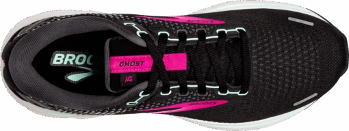 BROOKS Women's Ghost 14 (013 - Black/Pink/Yucca) -Hoka Store 120356 013 O Ghost 14