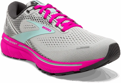 BROOKS Women's Ghost 14 (024 - Oyster/Yucca/Pink) -Hoka Store 120356 024 A Ghost 14