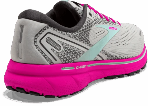 BROOKS Women's Ghost 14 (024 - Oyster/Yucca/Pink) -Hoka Store 120356 024 H Ghost 14