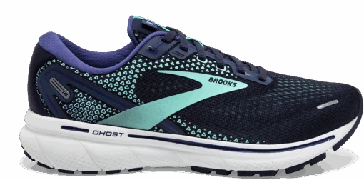 BROOKS Women's Ghost 14 (446 - Peacoat/Yucca/Navy) -Hoka Store 120356 446 L Ghost 14