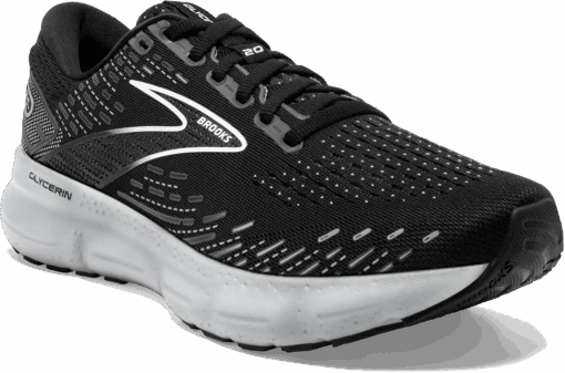 BROOKS Women’s Glycerin 20 (059 - Black/White/Alloy) -Hoka Store 120369 059 A Glycerin 20
