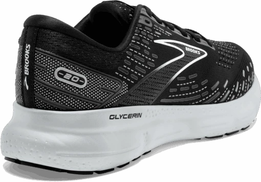 BROOKS Women’s Glycerin 20 (059 - Black/White/Alloy) -Hoka Store 120369 059 H Glycerin 20