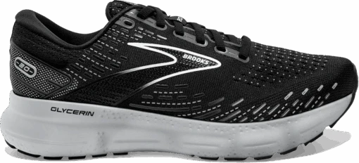 BROOKS Women’s Glycerin 20 (059 - Black/White/Alloy) -Hoka Store 120369 059 L Glycerin 20