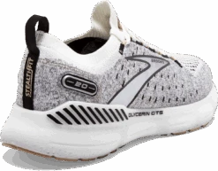 BROOKS Women’s Glycerin Stealthfit GTS 20 (163 - White/Black/Cream) -Hoka Store 120371 163 H Glycerin StealthFit GTS 20