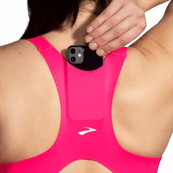 BROOKS Women's Drive 3 Pocket Run Bra (620 - Hyper Pink) -Hoka Store 20CD002C F9BB 40C2 BA1B 67EEEE445843