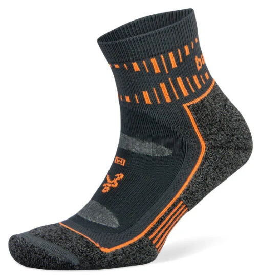 Balega Blister Resist Quarter Running Socks (Grey/Orange) -Hoka Store 376E41F1 5599 46AF B9EA DD82E47C5EAC
