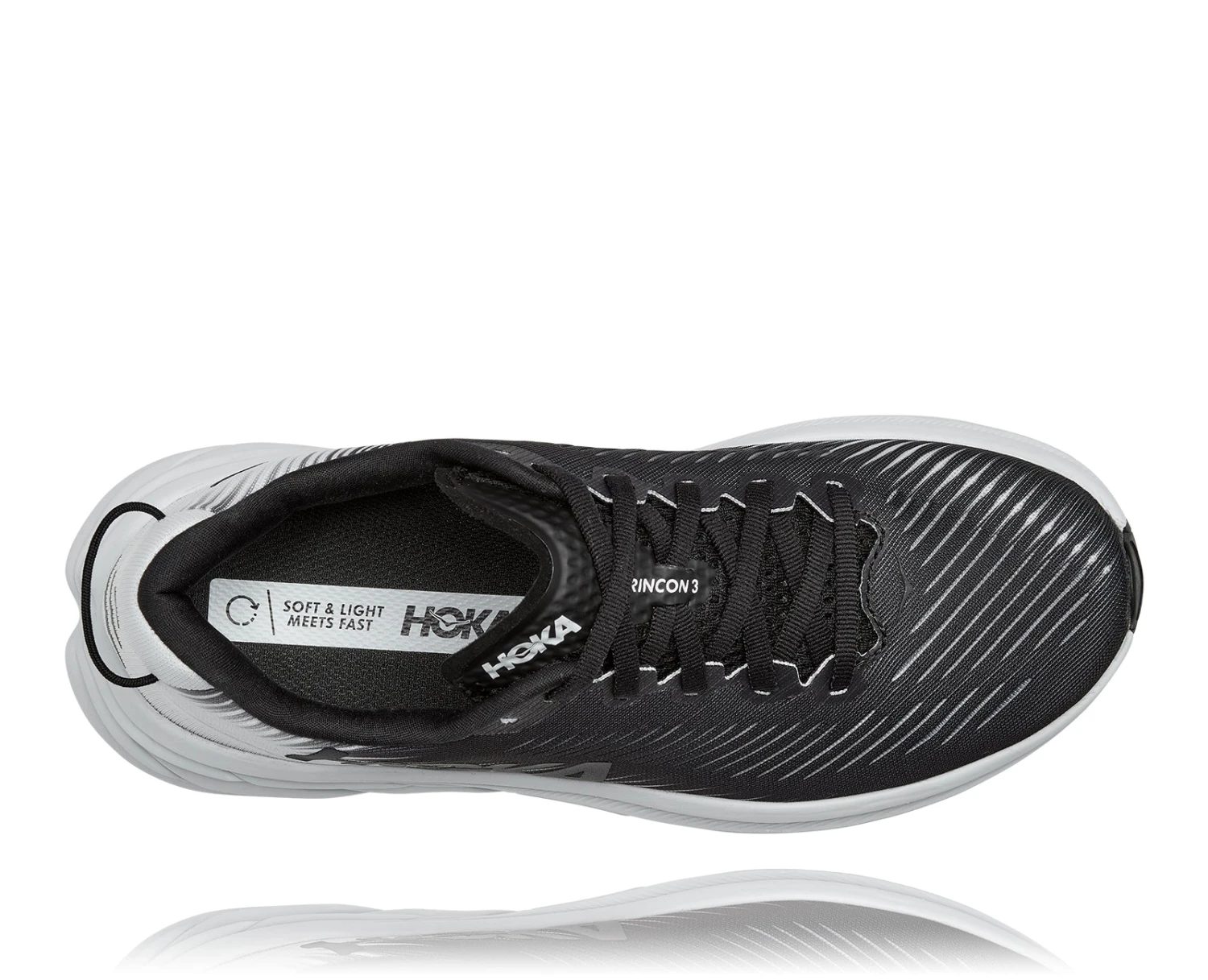 Hoka Women's Rincon 3 (BWHT - Black/White) 4 Hoka Women's Rincon 3 (BWHT - Black/White) - Image 4