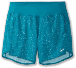 BROOKS Women's Chaser 7" Short (486 - Lagoon Speckle Print/Lagoon)