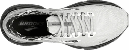 BROOKS Men's Ghost 15 (149 - White/Ebony/Oyster) -Hoka Store 567ED6F7 EAD7 4D6B 8A92 31C20550144C