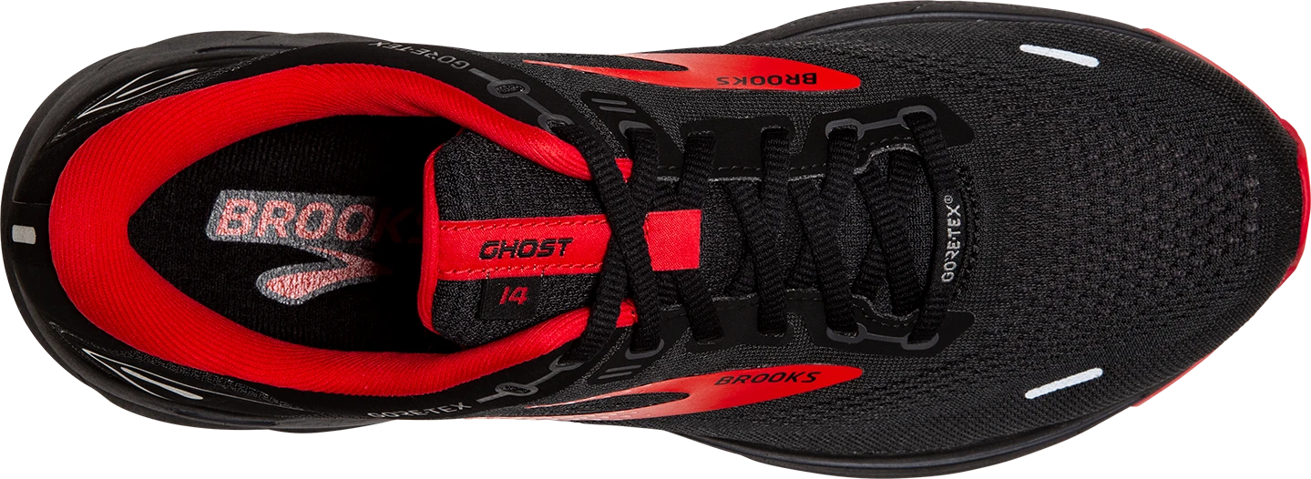 BROOKS Men's Ghost 14 GTX (004 - Black/Blackened Pearl/High Risk Red) 5 BROOKS Men's Ghost 14 GTX (004 - Black/Blackened Pearl/High Risk Red) - Image 5