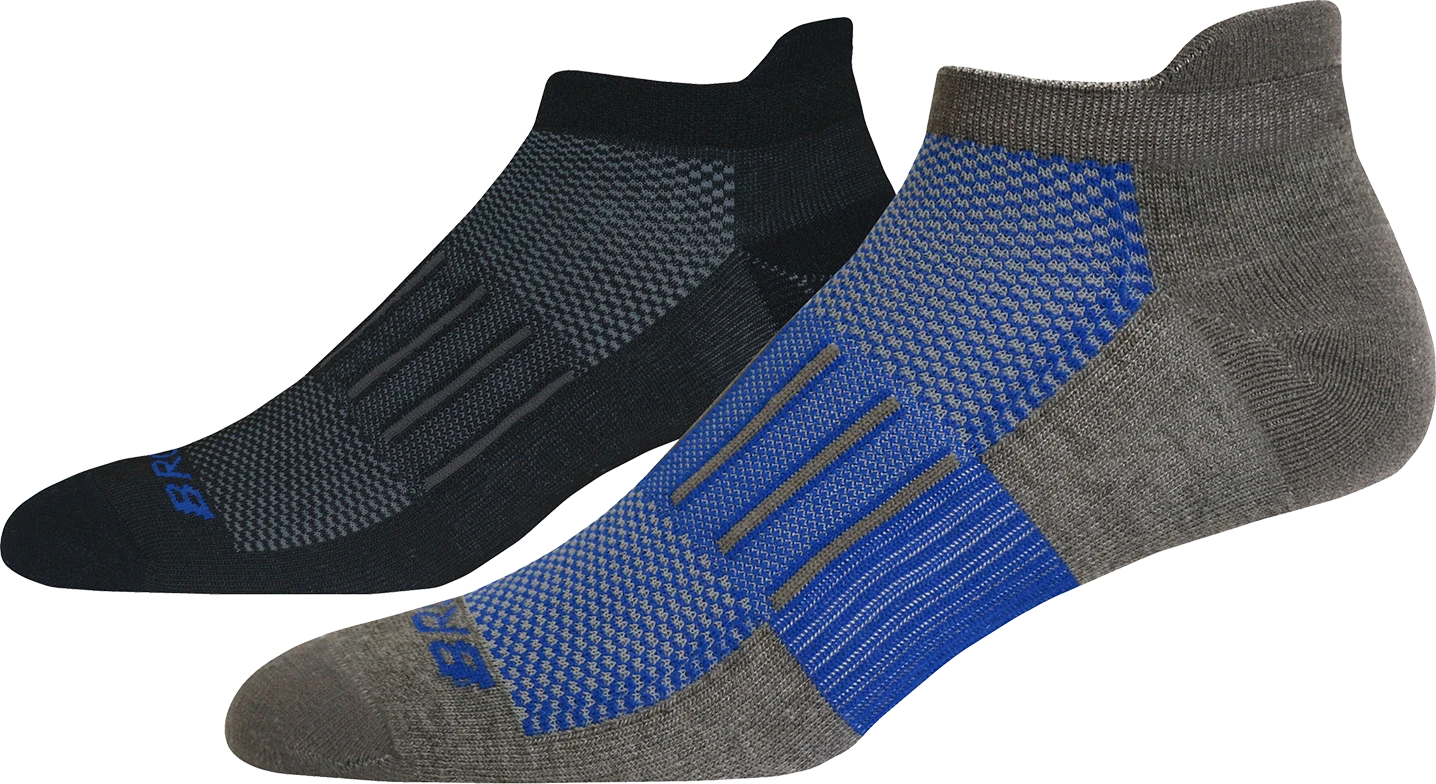 BROOKS Ghost Midweight 2-Pack (091 - Black/Amparo Blue) 1 BROOKS Ghost Midweight 2-Pack (091 - Black/Amparo Blue)