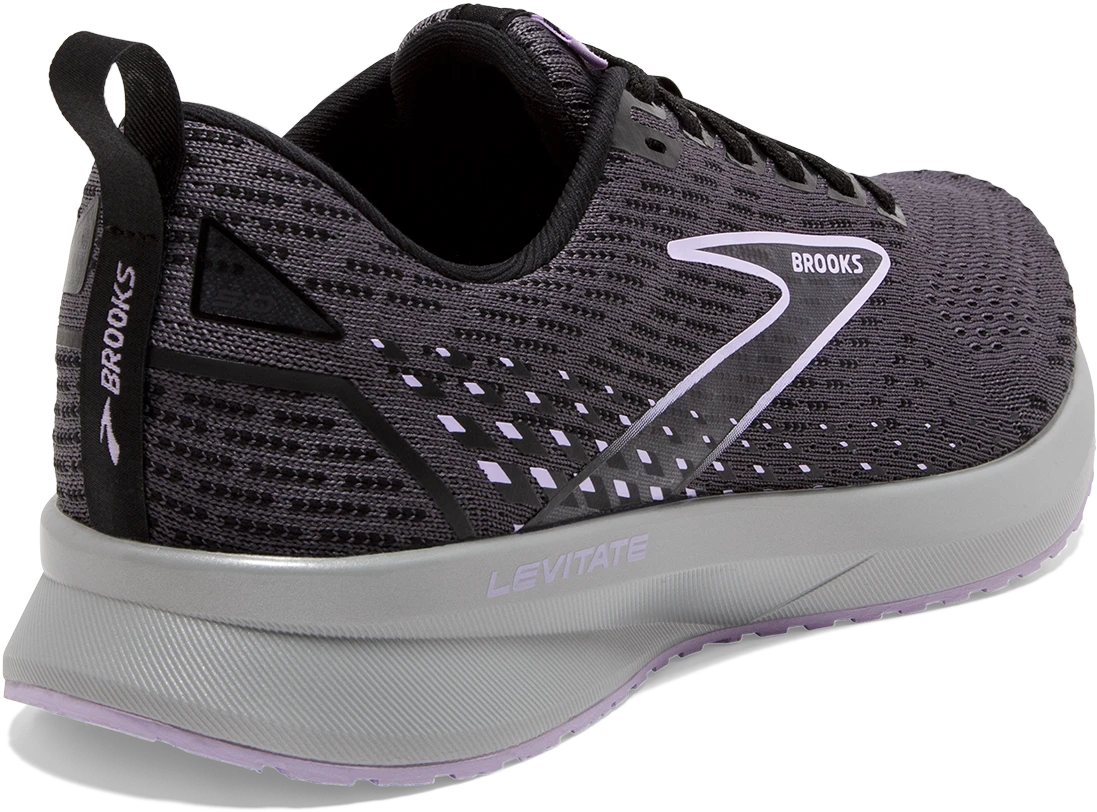 BROOKS Women's Levitate 5 (080 - Ebony/Black/Lilac) 4 BROOKS Women's Levitate 5 (080 - Ebony/Black/Lilac) - Image 4