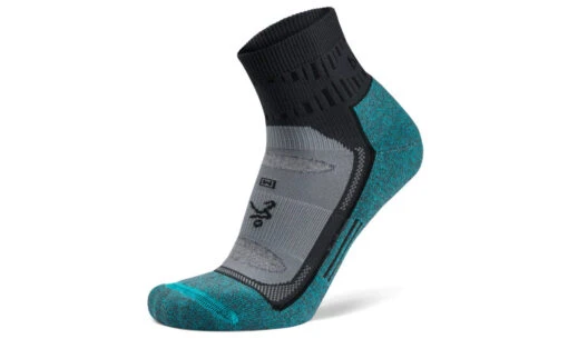 Balega Blister Resist Quarter Running Socks (Grey/Blue) -Hoka Store 870AE8BA CA66 419A 8937 C1B738010774