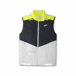BROOKS Men’s Run Visible Insulated Vest (134 - White/Asphalt/Nightlife)