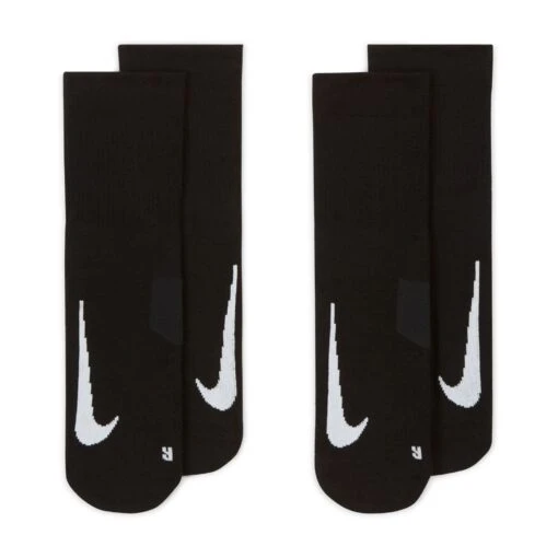 Nike Unisex Multiplier Running Ankle Socks (2 Pair) (010 - Black/White) -Hoka Store AURORA SX7556 010 PHCYD001 2000
