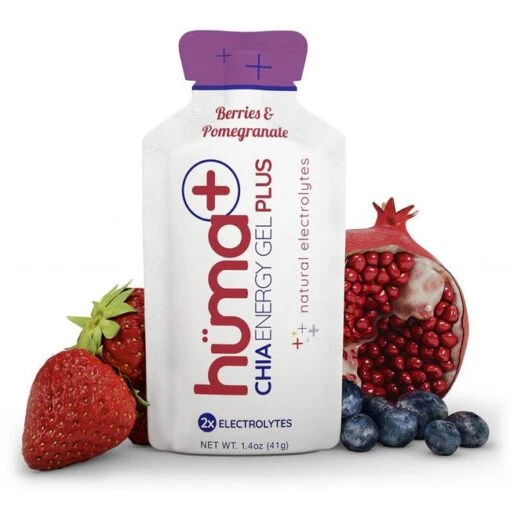 Huma Chia Energy Gel Plus -Hoka Store BerriesPomegranate