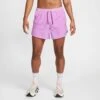 Nike Men's DRI-FIT Stride 5" Shorts (532 - Rush Fuchsia/Rosewood/Reflective Silver)