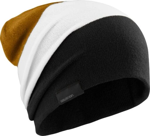 Salomon Flatspin Reversible Beanie (Black/White/Bronze Brown) -Hoka Store LC1591900 0 GHO flatspinreversiblebeanie blackwhitebronzebrown ski u