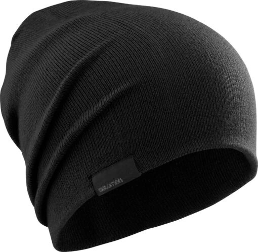 Salomon Flatspin Reversible Beanie (Black/White/Bronze Brown) -Hoka Store LC1591900 1 GHO flatspinreversiblebeanie blackwhitebronzebrown ski u