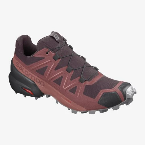 Salomon Women's Speedcross 5 (apple Butter/wine Tasting/alloy) -Hoka Store Women sSpeedcross5 AppleButter WineTasting Alloy
