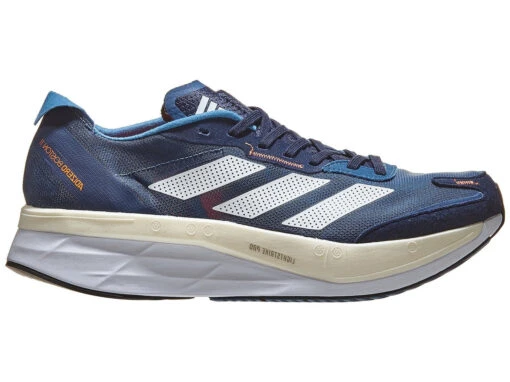 ADIDAS Men's Adizero Boston 11 (Steel/White/Orange) -Hoka Store rs dc4f0245 a05c 4c3c a314 ab5392c30d0d